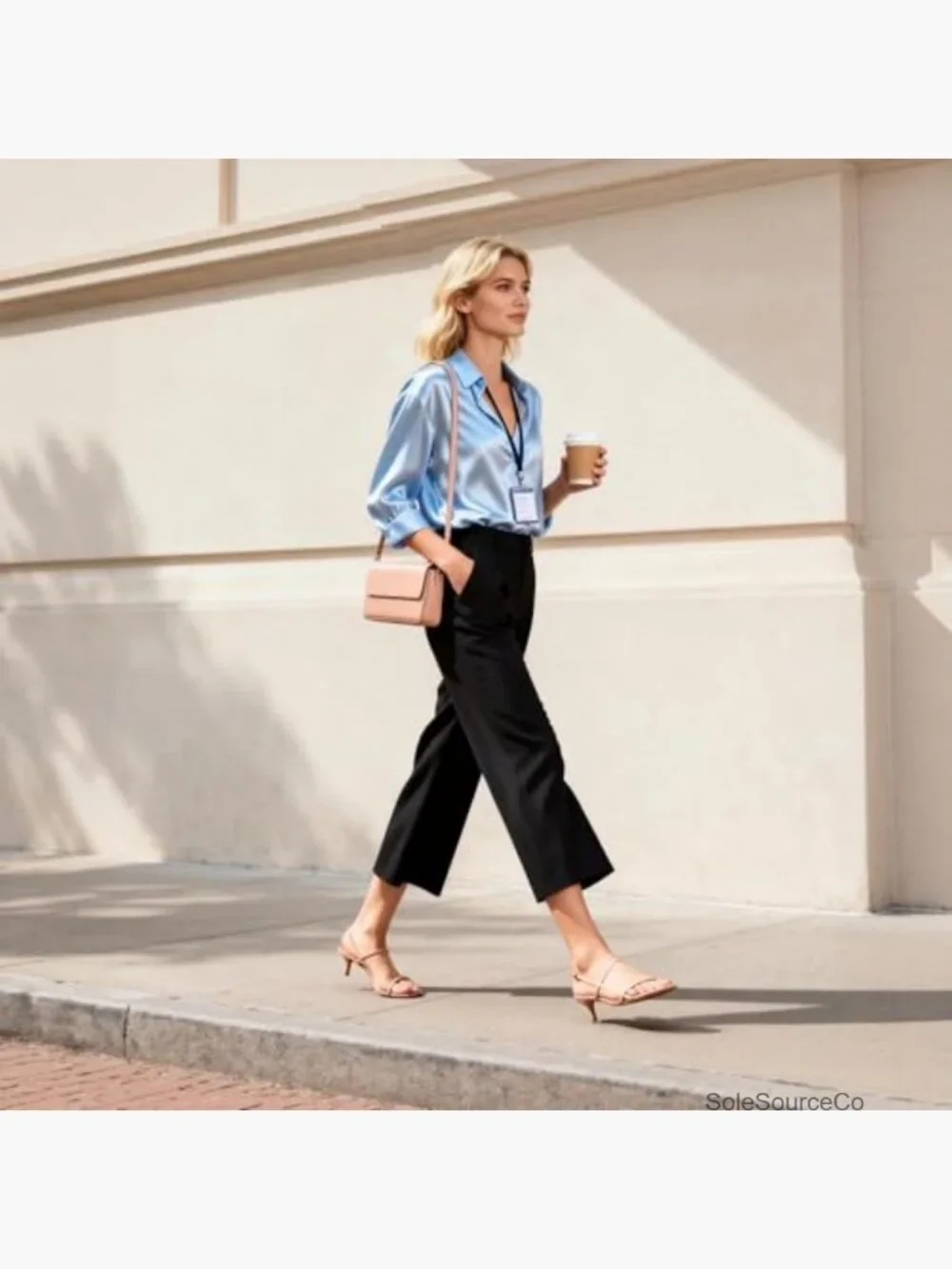 Women's Square Toe Kitten Heel Sandals with Ankle Strap